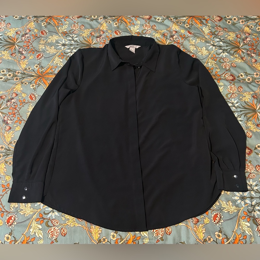 H&M Women’s Black Button Down Blouse